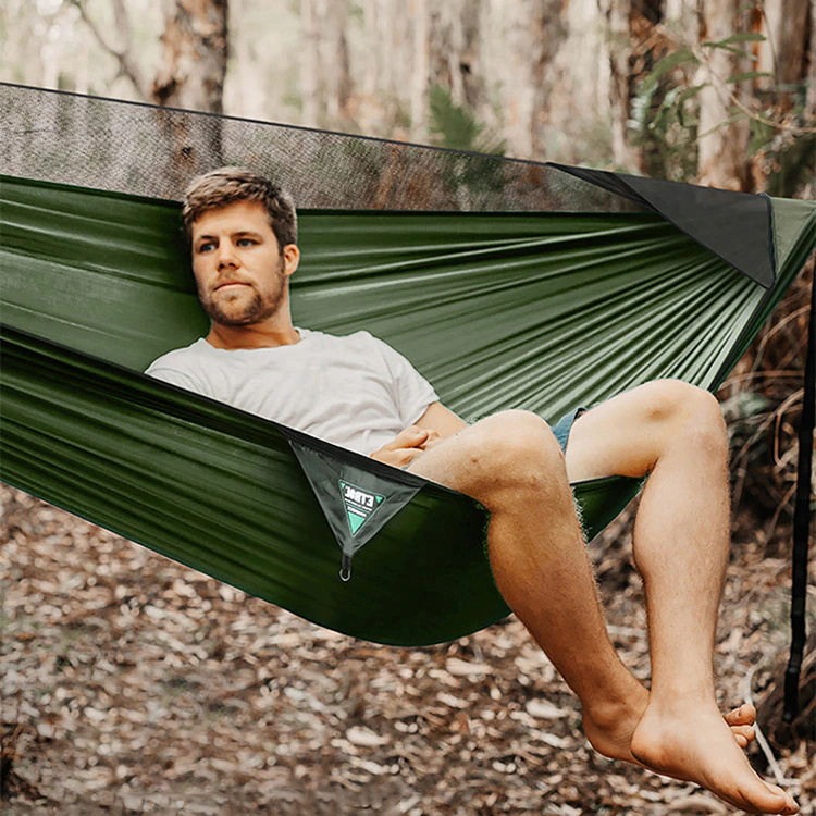 Cheap Goat Tents Ultralight Outdoor Two person Travel Camping Hammock with Mosquito Net  Sleeping Swing Chair Tarp Hiking Tent Garden Furniture   